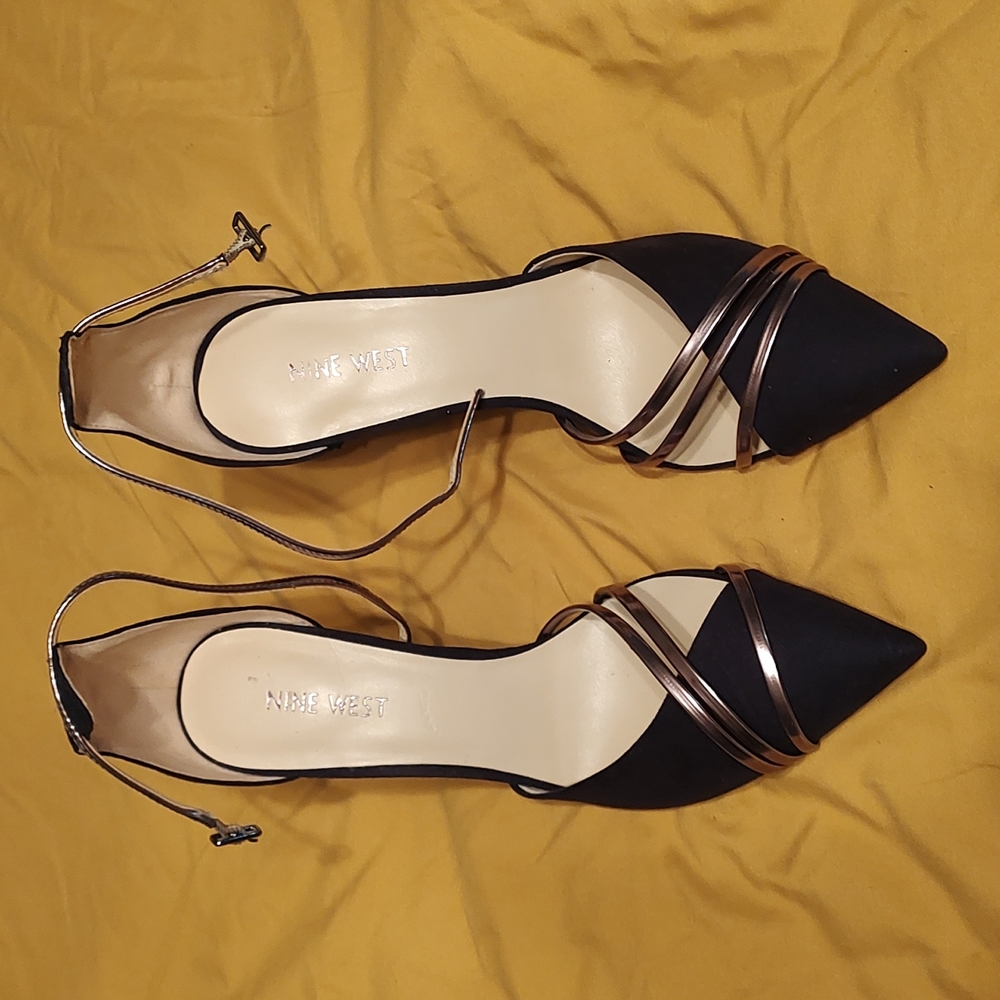 Nine West Blue Suede Heels